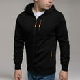 thumbnail image 2 of BFHHYA Boys Zip-Up Hooded Jacket Light Fleece Long Sleeve Athletic Sweatshirt Casual Outerwear with Zip Pockets, for After-School Activities (5-15Y), 2 of 9