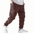 thumbnail image 4 of Lovzfmll Men's Cargo Pants, Loose Casual Joggers Trousers with Oversized Zipper Pockets, Ankle-Length Utility Pants, 4 of 4
