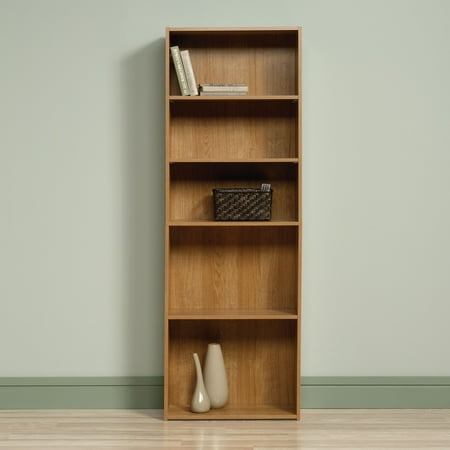 Sauder Beginnings 5-Shelf Bookcase, Highland Oak Finish