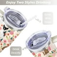 thumbnail image 5 of Cute Canine Design 40oz Water Bottle - BPA Free Dog Lovers Tumbler with Handle & Straw - Gift for Women Coffee Mug, 5 of 7