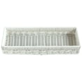 thumbnail image 6 of Eden Grace Set of 2 Hand Woven Wicker Serving Trays , Elegant Multi-Purpose Decorative Serving Trays in White and Gray, 6 of 10