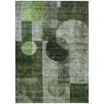 thumbnail image 2 of 3' X 5' Fern Green And Gray Geometric Washable Indoor Outdoor Area Rug, 2 of 5