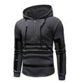 thumbnail image 2 of cfhntfmh Men's Hoodies Half Zip Pullover Vintage Workout Running Active Hoodies with Pockets Lightweight Sweatshirt（Dark Gray,X-Large), 2 of 5