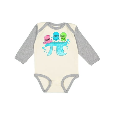

Inktastic Octo-pi- funny for Pi Day Boys or Girls Long Sleeve Baby Bodysuit