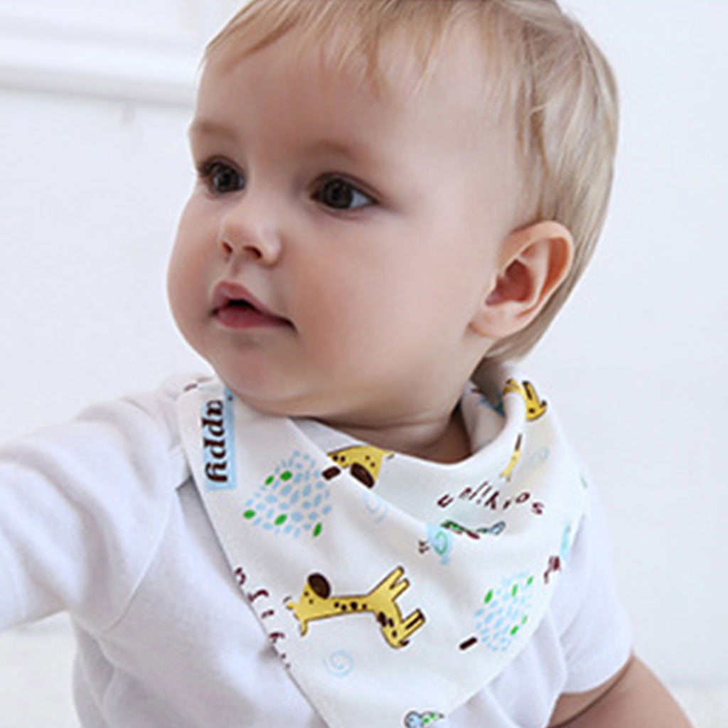 TOP Cotton Infant Baby Unisex Bibs Feeding Saliva Towel Triangle Dribble Bandana 