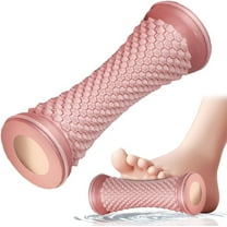 Foot Massage Roller, Manual Foot Massager Deep Tissue Muscle Massage Tool, Acupressure Trigger Point Therapy Reflexology Tool for Plantar Fasciitis Relief, Neuropathy, Arch Pain, Heel Spurs (Pink)