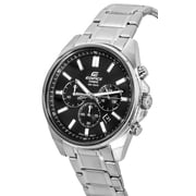 Casio Edifice Standard Chronograph Stainless Steel Black Dial Quartz EFV-650D-1A 100M Men's Watch