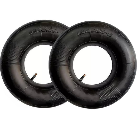 2PCS 15x6.00-6 Lawn Mower Tire Inner Tubes 15X6-6, 15X6x6, 15/6x6 TR13 Valve, Heavy Duty Rubber, Explosion-Proof, Fits Lawn Mowers, Golf Carts, Yard Trailers