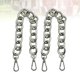 thumbnail image 3 of ColoMX 2 piezas de 30 cm de cadena de hierro de repuesto para manualidades antiguas, accesorios de correa para bolsos, accesorios de asa para equipaje de mano (plata), 3 of 7