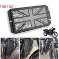 thumbnail image 4 of Pour Bonneville T100 T120 Protection de Radiateur de Moto Brouillard Grille Couverture Réservoir d'Eau Filet, 4 of 5