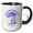 Black/White, variant on 3drose, Massachusetts State, the Usa. the Bay State. Established in 1788, 11oz Two-tone Green Mug