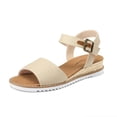 thumbnail image 4 of Pennysue Women's Wedge Sandals Summer Shoes Espadrilles Ankle Strap Open Toe, 4 of 4