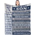thumbnail image 1 of LHSHID Gifts for Son Son Blanket Gifts from Mom/Dad Adult Son Gift Ideas Birthday Gift for Son from Mom Wedding/Graduation Gifts for Son Adult Fleece Blanket Fuzzy Soft 60"x80", 1 of 7