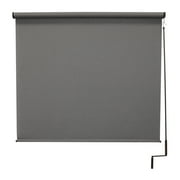 Keystone Fabrics Premium Outdoor Roller Patio Sun Shade 7ft Wide (Gray)