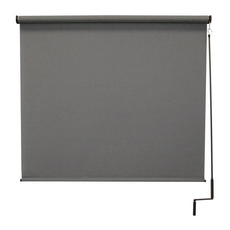 Keystone Fabrics Premium Outdoor Roller Patio Sun Shade 7ft Wide (Gray)