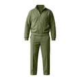 thumbnail image 6 of LYSMORA 2026 Men's Waffle Knit Zip Jacket Cuffed Pants Tracksuit, Stand Collar Loose Fit Casual Daily Outfit Set, 6 of 6