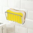 thumbnail image 4 of Tnobhg Sponge Holder Punch-free Kitchen Sink Compact Secure Suction Cup Organizer Tidy Counters Kitchen Sink Accessories, 4 of 7