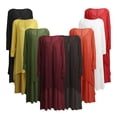 thumbnail image 4 of Nueva moda mujer Casual vestido suelto sólido manga larga Boho largo Maxi vestido Tomshoo Amarillo XXXL, 4 of 7