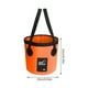 thumbnail image 2 of Wosthever Cubo de agua plegable de PVC, resistente al agua, lavabo, senderismo, de coches, contenedor organizador con asa, accesorios Pescar Naranja 12L Wosthever OD022092-05, 2 of 6