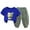Dark Blue, variant on YuYuBao Toddler Girls Outfits Sets Summer Cute Cartoon Print Short Sleeve Tops And Floral Print Pants Playwear 2 Piece Kids Girls Loose Beach Clothes, 2-3 Years
