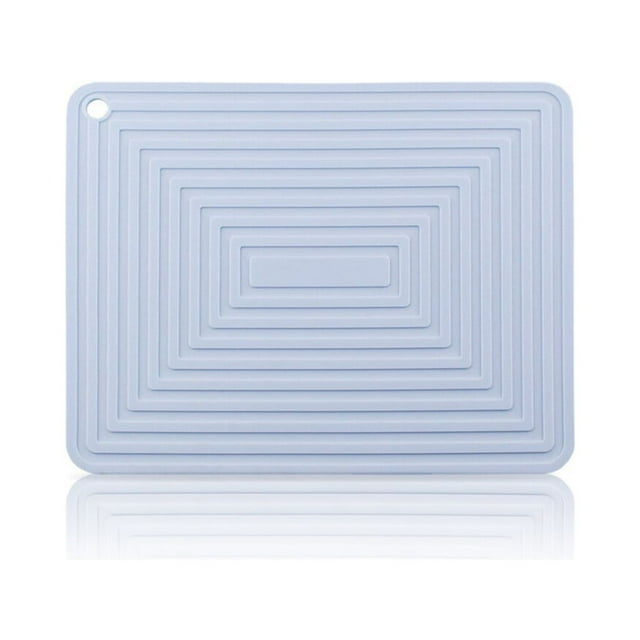 Toystoory Tapete de con aislamiento térmico ondulado para cocina, soporte antideslizante para mantel individual, cojín lavable reutilizable, Mostrada Azul claro
