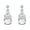 Clear, variant on Oval Dangle Lavender Cubic Zirconia Earringss Sterling Silver