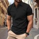 thumbnail image 1 of pstuiky camisetas de hombre, Camisa informal de manga corta con cuello vuelto, cómoda y lisa, para hombre camisetas de hombre m, 1 of 6