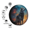 thumbnail image 4 of Wukai Housse de Pneu de Rechange Imprimé Loup Ciel Nocturne au Clair de Lune pour Remorque RV, Housse de Roue en PVC Simili Cuir Imperméable Adaptée pour Camion, Remorque, RV, SUV, Campeur-15 Pouces, 4 of 6