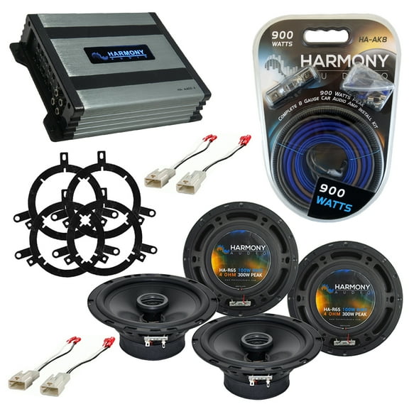 Toyota Sequoia 2003-2007 Factory Speaker Upgrade Harmony (2) R65 & HA-A400.4 Amp