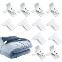Triani 12Pcs Duvet Clips for Comforter Inside White Padded Duvet Clips Blanket Fasteners Prevent Comforter from Shifting Bedding Accessories Quickly Install Sweet Sleeping