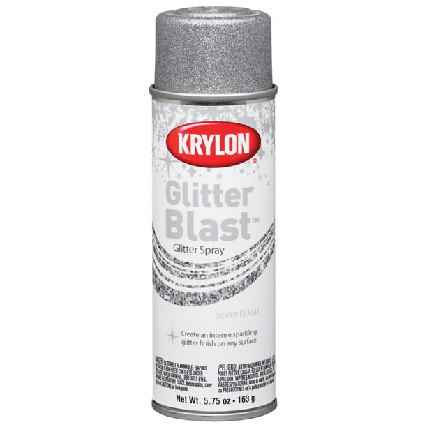 Krylon Glitter Blast Spray Paint, 5.7 oz., Silver Flash