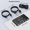 thumbnail image 5 of AOOOWER 4K60Hz HDTV Compatible KVM Switcher 4xUSB3.0 EasyTransition Between 2 Computers, 5 of 7