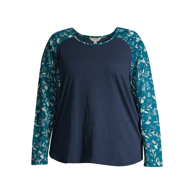 terra & sky women's plus baseball tee