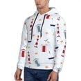 thumbnail image 3 of Sikiie Nautical Lighthouse Sailboat Men's Hoodie, Essentials Hoodie, Sweatshirt, Pullover Hooded Sweatshirt for Men-X-Large, 3 of 7