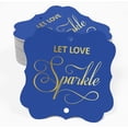 thumbnail image 2 of Inkdotpot Pack Of 100 Real Gold Foil Bracket Shape Paper Tags Let Love Sparkle Wedding Favor Hang Tags, 2 of 6