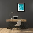 thumbnail image 3 of Fab Funky 20x24 Black Ornate Wood Framed with Double Matting Museum Art Print Titled - Turquoise Coral Prints b, 3 of 4