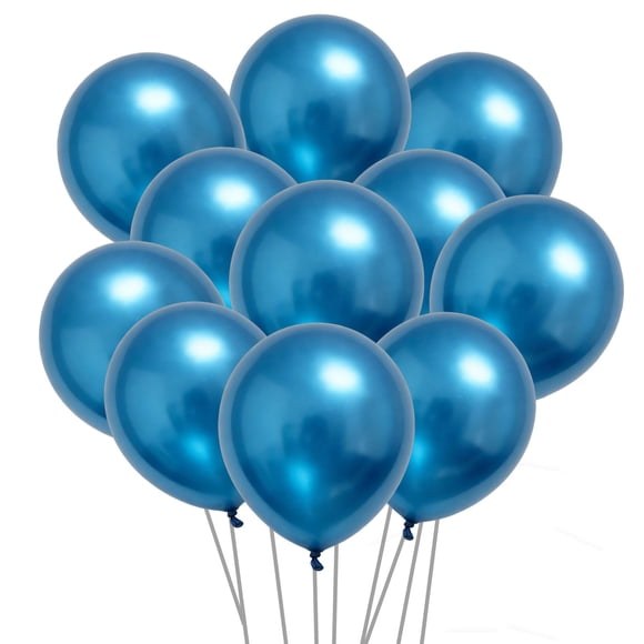 Globos Ztikug de látex metálico azul, 50 unidades, 30 cm, para cumpleaños