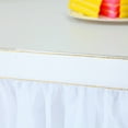 thumbnail image 6 of White Tulle Tutu Table Skirt for Baby Shower Wedding,Birthday Party, Suitable for Rectangle or Round Tablecloth - 6ft*30In, 6 of 8