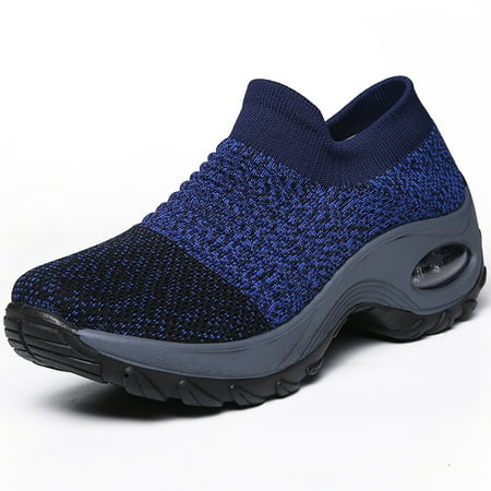 

BUBUDENG Walking Shoes for Women Breathable Casual Sneakers Non-Slip Working Nurse Shoes Comfort Wedge Platform Shoes Lady
