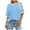 M902 Sky Blue, variant on Tfken Women Tshirts For Summer Crew Neck Half Sleeve Stripe Tops Trendy Daily Wear Female Soft Shirts Black