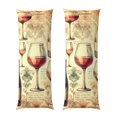 thumbnail image 1 of Fotbe Wine Funda para Almohada Corporal con Diseño, Funda de Microfibra Ultrasuave de 20x54 Pulgadas, Ropa de Cama Elegante, 1 of 7