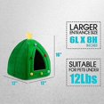thumbnail image 2 of 2 In 1 Foldable Comfortable Triangle Cat Bed Tent House Christmas Pet Bed, 2 of 4