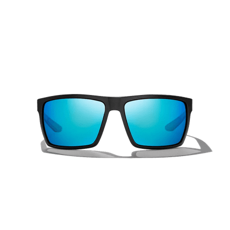 BAJIO Stiltsville Black Matte | Blue Mirror Glass Sunglasses