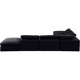thumbnail image 3 of Meridian Furniture Comfy Black Velvet 6-Pc. Modular Sectional, 3 of 9