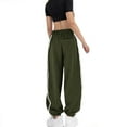 thumbnail image 5 of hotojiny Women's Plus Size Sweatpants Loose Wide Leg Lounge Pants High Waist Drawstring Baggy Workout Athletic Trousers with Pockets, 5 of 6