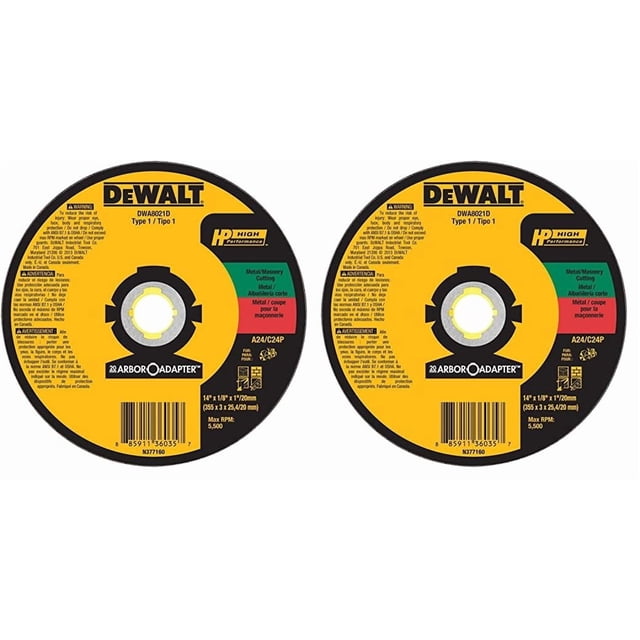 Muela abrasiva DEWALT DWA8021D de 20 mm para tubos dúctiles (paquete de 2)