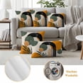 thumbnail image 5 of Boho Middle Century Outdoor Pillow Covers 24x24 Set of 2,Waterproof Patio Throw Pillowcase Protectors,Abstract Orange Geometric Leaves Decorative Pillow Shams Cushion Covers for Seat Bed Couch Sofa, 5 of 8