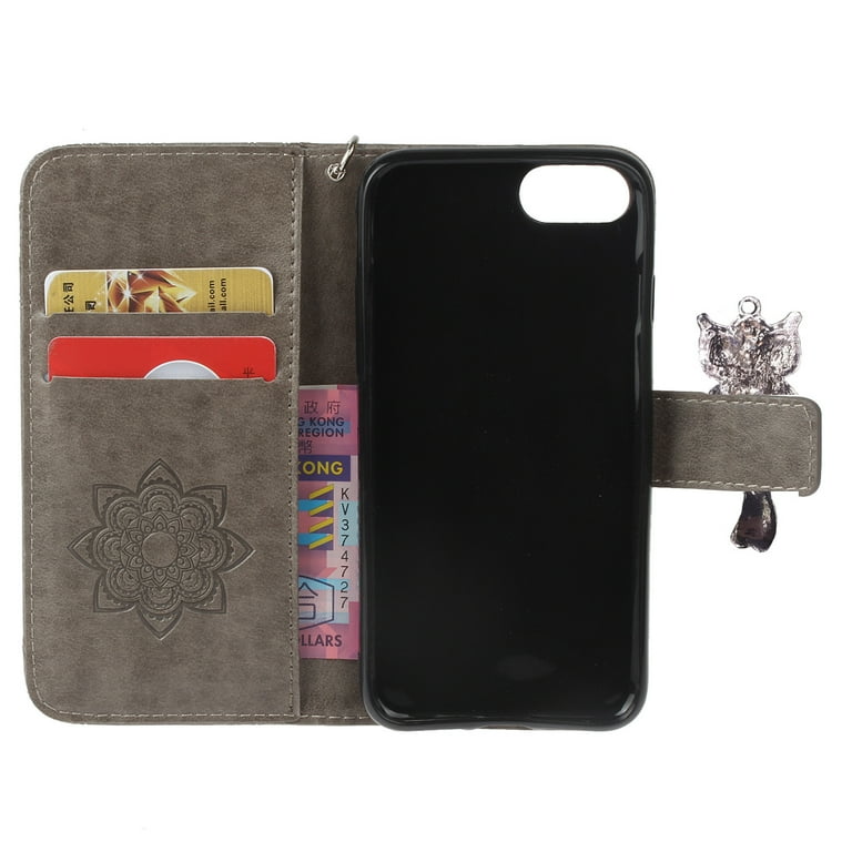 iPhone Case, Allytech Premium Leather Cute Glitter Owl