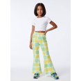 thumbnail image 3 of 9-10Y Girls Colored Flared Pants Digital Print Trousers Slim-Fit Wide Leg Flare for Spring Summer Autumn, 3 of 6