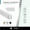 thumbnail image 5 of Fine Fixtures Frameless Fixed Tub Shower Glass Panel - Clear Tempered Glass Bathroom Shower Door 34" W x 58" H Polished Chrome Finish, 5 of 11